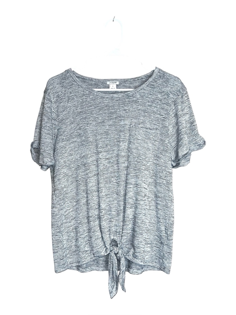 J. Crew Gray Space-Dyed Crew Neck T-Shirt Sz M